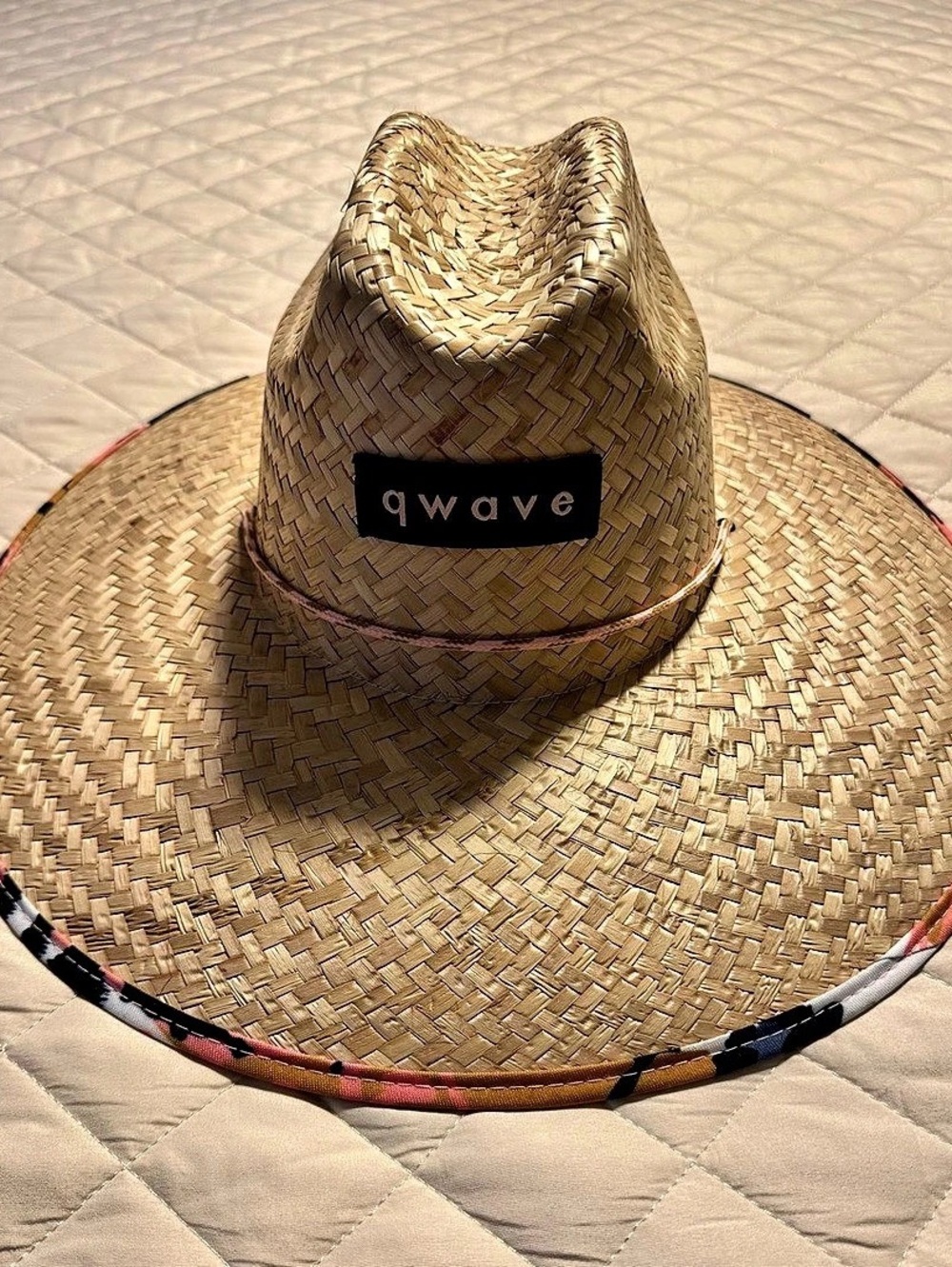 Qwave UPF 50+ Certified Hat Straw Sun Hat in Brown & Pink - women’s